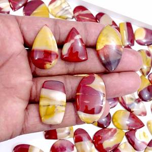 Hermosa piedra preciosa de cuarzo de forma mixta cabujón de jaspe Mookaite Natural para la fabricación de joyas al por mayor - Product Image 2