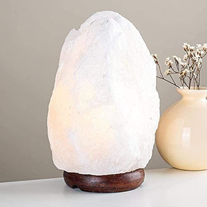 Lampe au sel de l'Himalaya blanc naturel 2-3 kg lampes au sel de roche sculptées pour la décoration de la maison Style d'amour - Product Image 2