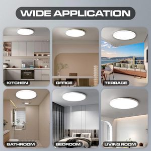 Plafoniera a LED CLAR - Round 24W 30W 40W 50W, lampada da soffitto moderna per bagno, soggiorno, camera da letto o cucina - Product Image 2