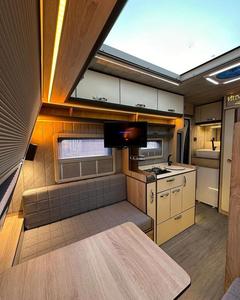 Fetih 410 Premium 4 personas ligero impermeable Mini caravana remolque de viaje pequeño remolcable Teardrop Camper para viajes por carretera - Product Image 2