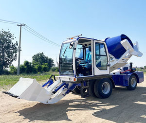 Bomba mezcladora de hormigón móvil de alta eficiencia, planta fija de mezcla de agregados con capacidad de 5000 kg, con motor de caja de cambios y rodamientos. - Product Image 1