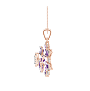 จี้เพชรโมอิสซาไนต์ทรงบริลเลียนต์คัต เงินแท้ 925 ดีไซน์รัศมีดอกไม้ ชุบโรเดียม หรูหรา ทันสมัย เหมาะสำหรับเป็นของขวัญในโอกาสแต่งงาน - Product Image 2