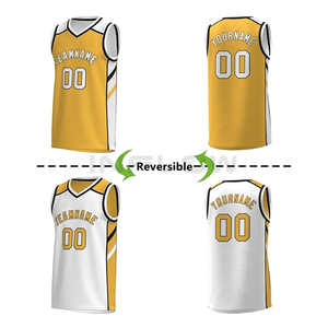 100% ropa de baloncesto de poliéster diseño personalizado baloncesto Jersey uniformes conjuntos equipo juvenil patrón sublimación - Product Image 5