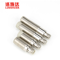 Capteur de proximité inductif Luoshida non blindé, cylindrique, fileté, NPN NO+NC, 10-30V DC, 4 fils, M18, avec prise M12 4 broches