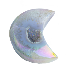 Exquisito Aura Ágata Lunas Piedra semipreciosa Artesanía Piedra preciosa pulida - Product Image 2