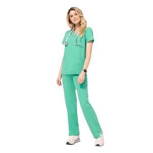 Short Sleeved Hospital Uniform Wholesale <b>Nurse</b> Women Unisex Medical Scrub Uniform Set - Product Image 1