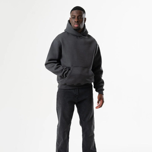 Pakistán Low Moq Custom Oversized Hoodies Sudaderas para hombre Plain 100% Cotton Street Wear Hoodies - Product Image 4