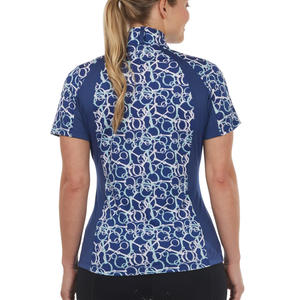 Chemise d'équitation élégante pour dames à manches longues confortable et respirant vêtements de compétition équestre haut coupe extensible - Product Image 6