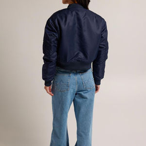 Chaqueta Bomber Personalizable para Mujer con Cremallera, Ecológica, de Secado Rápido, Transpirable, Talla Grande, Informal, para Invierno, Color Personalizado OEM - Product Image 4