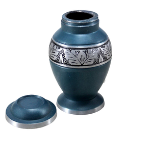 Urna Funeraria Pequeña de Aluminio para Cenizas, con Grabado Floral, Colores Personalizados, Artículos Funerarios, Urnas Conmemorativas - Product Image 5