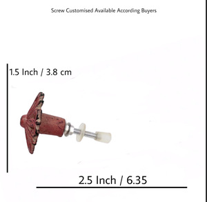 Hot Selling Cast Iron Red Distressed Knobs Industrial Ceramic Drawer Cabinet Handle Pulls for Kitchen <b>Wardrobe</b> Dresser Bedroom - Product Image 3