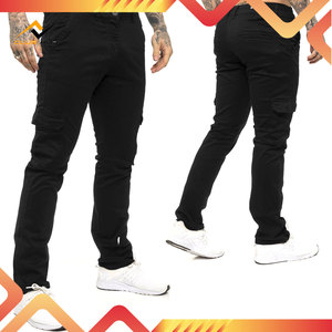 Mens High Waist Cargo Jeans High Street Casual Denim Work Trousers with Multi Pockets Durable Wholesale - Product Image 5