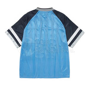 Camiseta de fútbol americano de dos tonos con diseño de panel lateral para uso en equipo Camiseta de fútbol de ajuste personalizado - Product Image 3