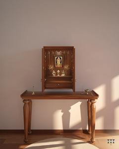 Designer Solid Wood Temple <b>Mandir</b> Home Premium Hand Carved Pooja Temple Dome Drawer Modern Indian Handicraft Hotel Dining - Product Image 6