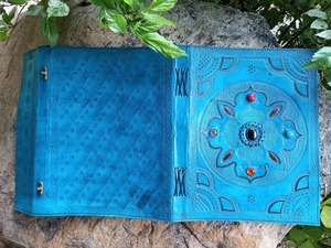 Journal en cuir A5/A4 extra large fait à la main carnet à spirale personnalisable planificateur fil à couverture souple couture reliure boîte-cadeau - Product Image 2