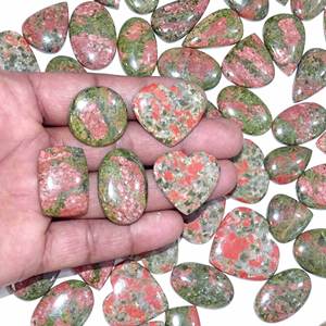Natural Unakite Jasper piedras preciosas sueltas cabujón piedras preciosas sueltas venta al por mayor lote mezcla forma y jaspe fino fabricación de joyas de piedras preciosas - Product Image 1