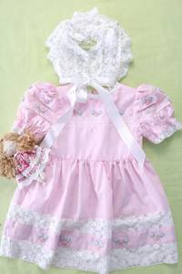 Vestido de Princesa de Algodón para Bebé Niña, Color Rosa, Estilo Boutique, Bordado a Mano, con Encaje, Mangas Abullonadas, para Pascua o Cumpleaños - Product Image 4