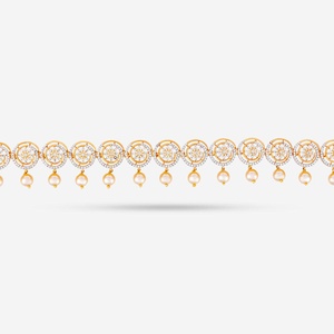 Cinturón Zircon 190471 con Diseño de Flores de Perlas de Imitación para Bodas, Hecho de Aleación de Zinc - Product Image 2