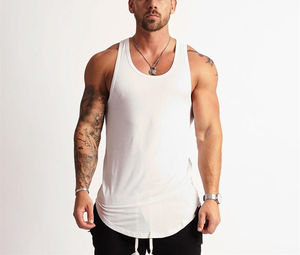 Camiseta sin mangas de gimnasio para hombre de alta calidad, ropa deportiva de secado rápido hecha en Pakistán, estilo de Camiseta deportiva de Color sólido - Product Image 1