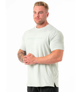 T-shirt de sport en coton 180g OEM ODM pour homme, haut de sport unisexe, 100% coton, coupe musclée - Product Image 3