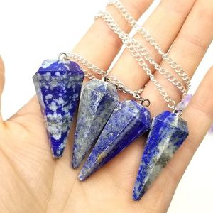 Sodalite-péndulo perfecto para limpieza de chakras, espiga y equilibrio de sodalita, es una piedra excelente para llevar como joyería - Product Image 4