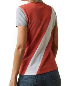 Venta al por mayor de alta calidad de la nueva llegada logotipo personalizado Regular Fit cuello en V peso pesado 180Gsm Casual Color sólido Polo de las mujeres - Product Image 2