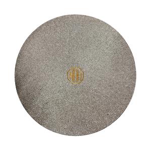 <b>Beaded</b> Linen Traditional Anti-Slip <b>Placemats</b> Bulk Supplier Handmade Table Decor Mat Weddings Parties Dining Export Quality - Product Image 3