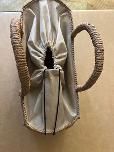 Bolso Tote de Rafia Tejida a Crochet Madagascar para Mujer, ARTIMADA, 100% Hecho a Mano, Estilo Casual, Bordado de Margaritas, Forro de Algodón, Abierto - Product Image 5