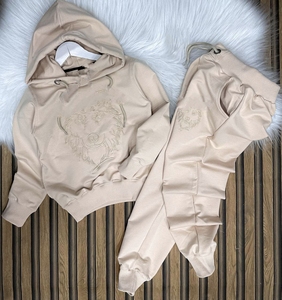 Vêtements coordonnés délavés style vintage, col rond, coupe décontractée, bas élastique, qualité supérieure, directement de l'usine - Product Image 6