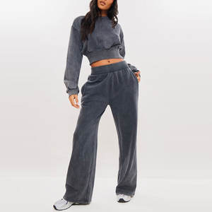 Pantalon de jogging évasé pour femme de haute qualité en gros, style streetwear confortable, devant plat, taille XL, à utiliser pour l'hiver, pantalon pour femme - Product Image 1