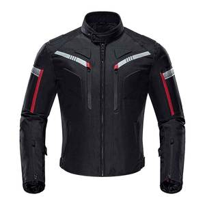 2025 cuero Casual Look Stand Collar cremallera frontal logotipo personalizado impresión nueva venta chaquetas de poliéster para motocicleta - Product Image 1