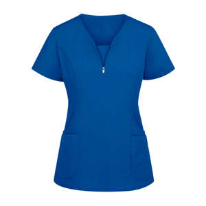 Vente en gros de tenues médicales tricotées écologiques personnalisées, uniformes d'infirmières, ensembles de blouses médicales pour hôpitaux, services OEM - Product Image 2
