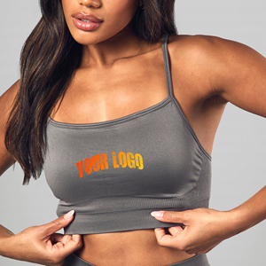 สปอร์ตบราไร้รอยต่อสนับสนุนสูงสำหรับผู้หญิงฟิตเนสออกกำลังกายสีพลัสไซส์ออกแบบได้ตามต้องการ - Product Image 6