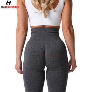 Leggings de fitness taille haute pour femmes Nouveau design Leggings solides sans couture respirants personnalisés pour une utilisation en salle de sport Fabricant direct - Product Image 3