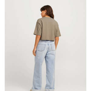 Camiseta Básica Y2K OEM, Corte Ajustado, Top Corto con Contraste de Color, Camiseta Corta con Cuello Redondo para Mujer, Camisetas de Manga Corta de Verano - Product Image 6