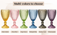 Ensemble de verres à vin vintage soufflés à la main, verres à eau en verre, capacité de 310 ml, pour la fête des mères, mariage, vacances
