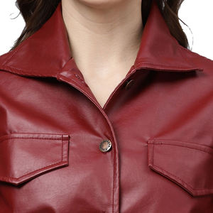 Veste en cuir classique pour femme, design intemporel, confortable, douce, idéale pour le quotidien, décontractée et tendance de saison - Product Image 2