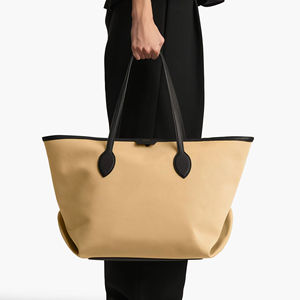 กระเป๋าโท้ทหนังแท้คุณภาพพรีเมียม สีสั่งทำพิเศษ งานแฮนด์เมด ทออย่างประณีต ปิดด้วยซิป กันน้ำ คุณภาพสูง 100% สำหรับผู้หญิง - Product Image 1