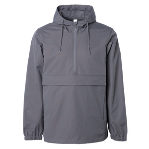 Venta al por mayor-Alta Calidad-custom-plain-b Chaquetas cortavientos custom-pullover-cortavientos-hombres-half-zip-anorak-ja - Product Image 1