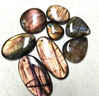 Cabochon en Labradorite violette naturelle Cabochon en vrac en forme de mélange fait à la main poli à la main en gros Semi Precious Gemstone Cab
