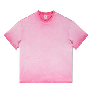 260 grammes 100% coton femmes hommes goutte épaule Vintage pierre lavage à l'acide t-shirts unisexe t-shirt personnalisé surdimensionné T-shirt pour hommes - Product Image 4