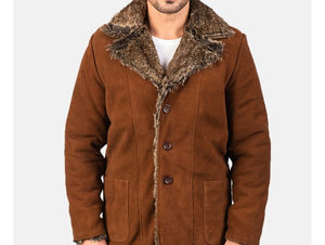 New Design Cheap Price <b>Men</b> Suede Leather <b>Jacket</b> Lightweight Customized Design & Color <b>Sheepskin</b> Leather <b>Jacket</b> - Product Image 3