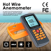 Anemometro numérique OEM avec interface USB 350 enregistre la fonction de maintien des données testeur de température du débit d'air de la vitesse de l'air vente en gros