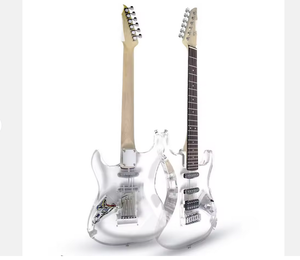 Guitarra eléctrica OEM lista para envío, modelo Single Double ST de 39 pulgadas, nivel básico, acrílico/madera, 6 cuerdas, para principiantes. - Product Image 1