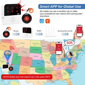 Sistema de Llamadas Inalámbrico Daytech Tuya, Botón de Llamada, Pager SOS para Cuidadores, Pager para Personas Mayores, Alerta de Emergencia por Wifi - Product Image 2