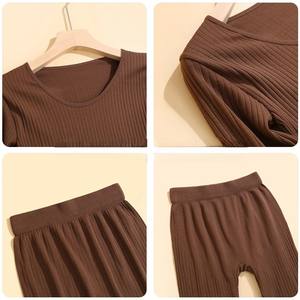 ชุดผ้าฝ้ายขนแกะแขนยาวสำหรับผู้หญิงชุดเสื้อผ้าหนาให้ความร้อนสองด้านสำหรับชุดกันหนาวขายาว - Product Image 6