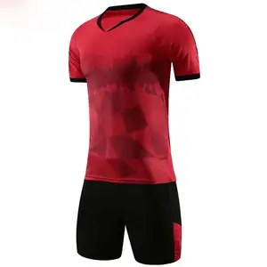 Naf Engineering Corporation Red and Black Soccer Uniform Sublimation Printing Set Best Quality Soccer Uniforms Pakistan for Men