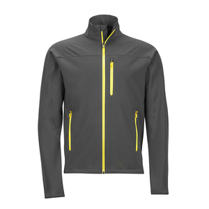 Chaqueta Softshell con logotipo impreso y cremallera completa Fabricante OEM Chaquetas Softshell a prueba de viento deportivas - Product Image 1