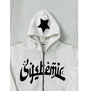 Sweat à capuche zippé pour homme avec logo personnalisé de haute qualité, broderie, impression en relief, respirant, 100% coton, molleton, sweat à capuche zippé - Product Image 2