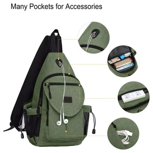 Bolso Cruzado de Hombre con Cierre de Cremallera, Térmico, Impermeable, de una Sola Correa, para Exteriores, con Logotipo Personalizado - Product Image 3